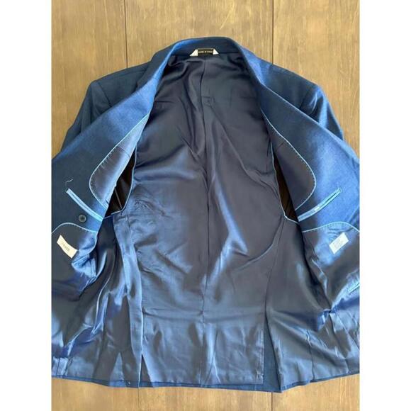 Men’s Blazer Lineage Blue Slim Fit Suit Jacket 38S - Picture 3 of 9